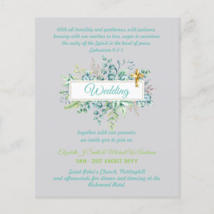 Lámina Invitaciones a la boda católica moderna