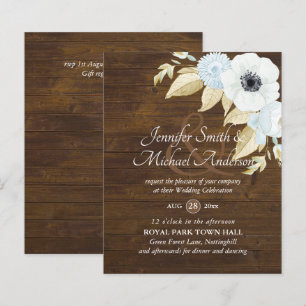 Lámina Invitaciones a la boda de Anémona Blanca Bue de la