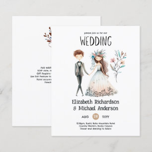 Lámina Invitaciones a la boda de Boho Bride Groom