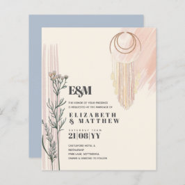 Lámina Invitaciones a la boda de Dusty Blue Boho