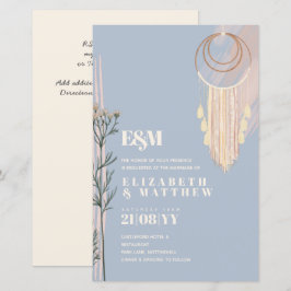 Lámina Invitaciones a la boda de Dusty Blue Boho