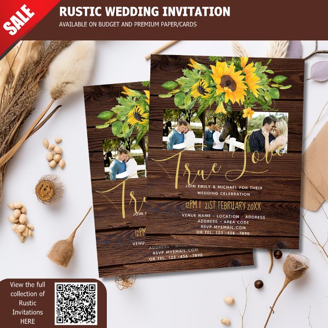 Lámina Invitaciones a la boda de fotos de girasoles rusos (Subido por el creador)