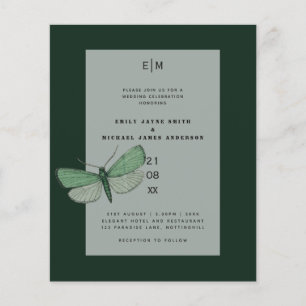 Lámina Invitaciones a la boda de la polilla verde de esme