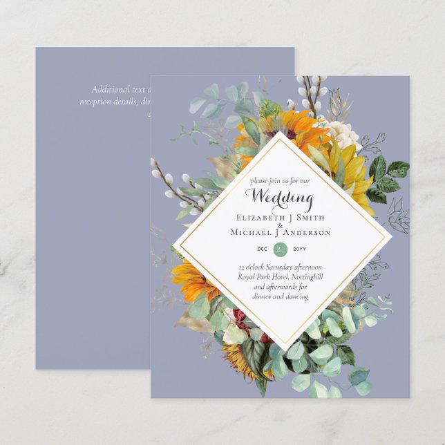 Lámina Invitaciones a la boda de la Veranda de los giraso (Anverso / Reverso)
