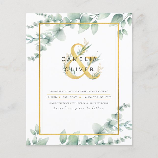 Lámina Invitaciones a la Boda de Oro de la Verdeza Botáni (Anverso)