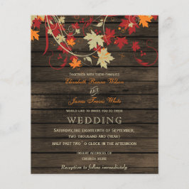 Lámina Invitaciones a la boda de otoño rústica de la Made