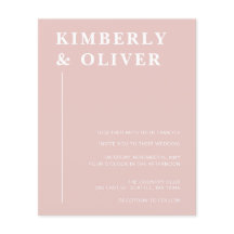 Invitaciones a la boda de Rubor en la fase moderna