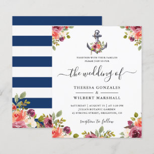 Lámina Invitaciones a la boda floral de Ancla Náutica Pre