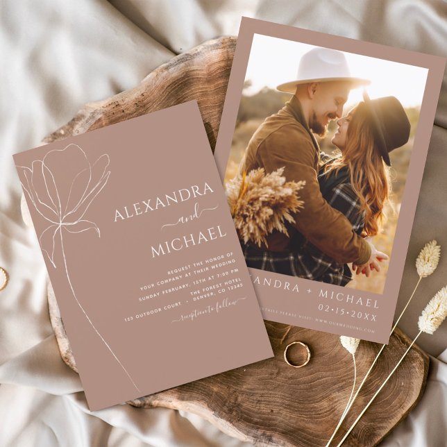 Lámina Invitaciones a la boda floral del Boho de presupue (Subido por el creador)