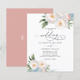 Lámina Invitaciones a la Boda Floral Rubor Elegante de Pr