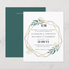 Lámina Invitaciones a la Boda Geométrica de Oro de Verdor