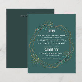 Lámina Invitaciones a la Boda Geométrica de Oro de Verdor