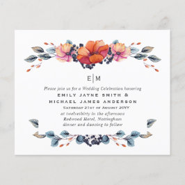 Lámina Invitaciones a la Boda Verde Naranja Quemado de Pr