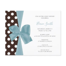 Invitaciones a la ducha de bebé Blue Bow Boy