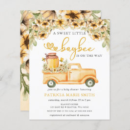 Lámina Invitaciones a la ducha de bebé de abeja de miel d
