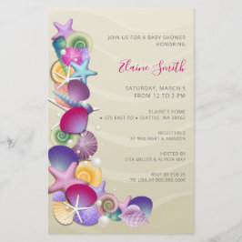 Lámina Invitaciones a la ducha de bebé en la playa de Oce