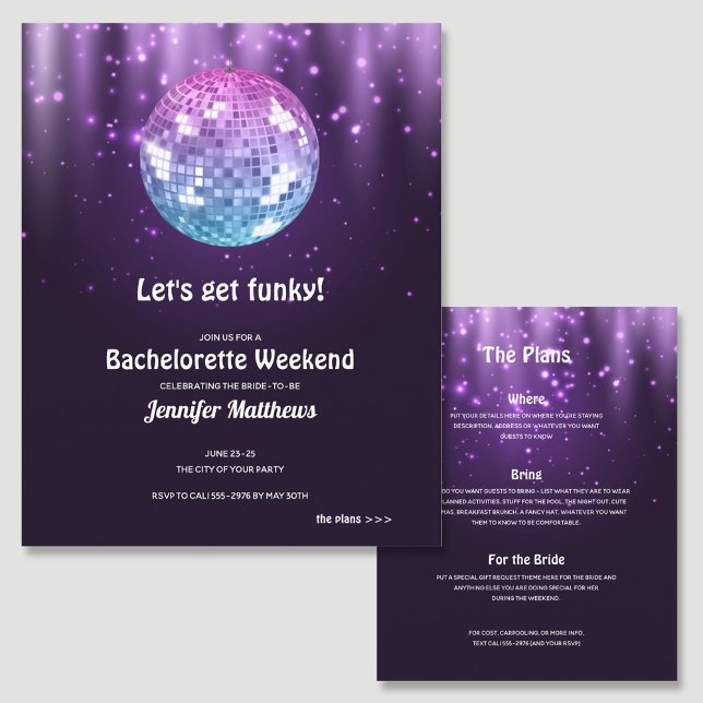 Lámina Invitaciones a la Fiesta de Bachelorette de Budget (Subido por el creador)