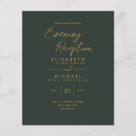 Lámina Invitaciones a la recepción por la noche Boda de O
