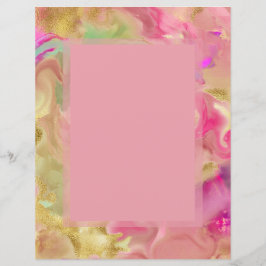 Lámina Invitaciones a la tinta rosa, dorada y de mármol v