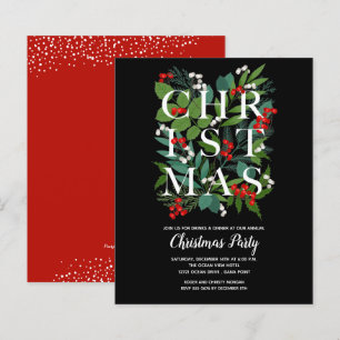 Lámina Invitaciones a la vegetación de Navidades elegante