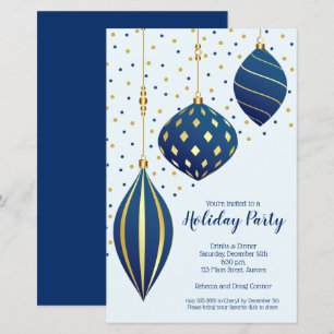 Lámina Invitaciones a los Navidades de los Ornamentos Azu