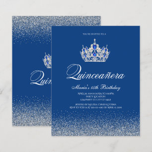 Lámina Invitaciones a Quinceanera Azul Real de Presupuest