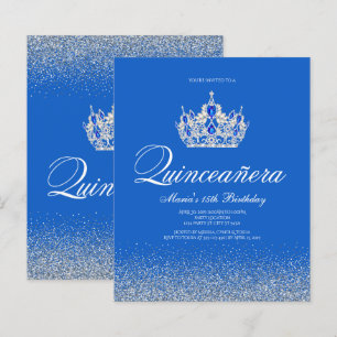 Lámina Invitaciones a Quinceanera Blue y Silver de presup