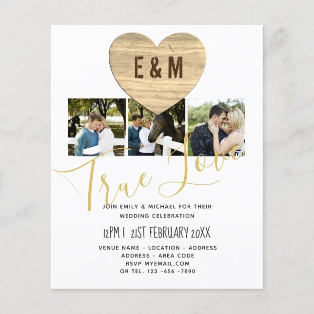 Lámina Invitaciones a una boda de Collage de fotos ruso m (Anverso)