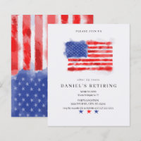 Invitaciones al retiro de la bandera norteamerican
