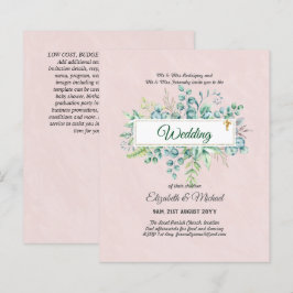 Lámina INVITACIONES CATÓLICAS DE BODA cristiano presupues