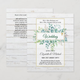 Lámina INVITACIONES CATÓLICAS DE BODA cristiano presupues