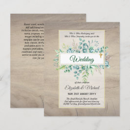 Lámina INVITACIONES CATÓLICAS DE BODA cristiano presupues