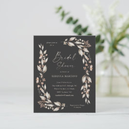 Lámina Invitaciones de boda boho con flores silvestres y