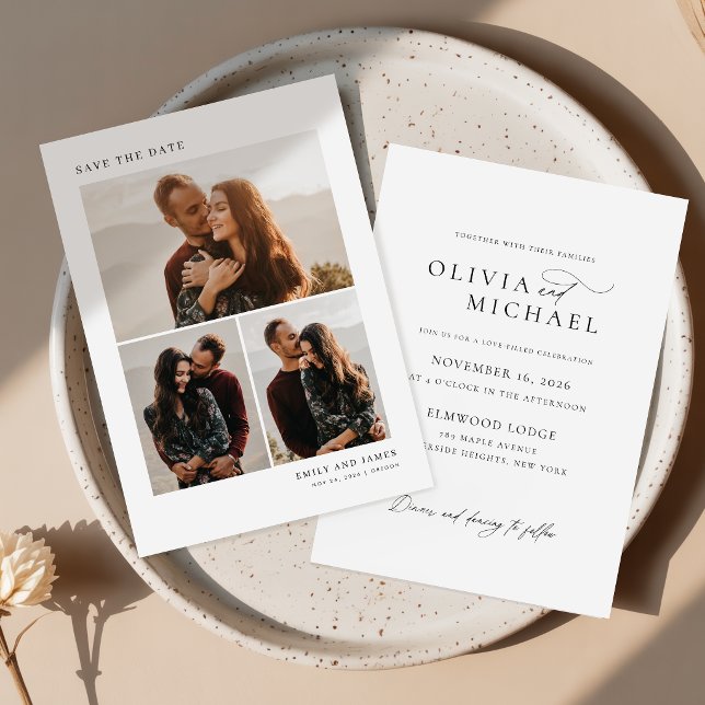 Lámina Invitaciones de boda boho con guión romántico econ (Subido por el creador)