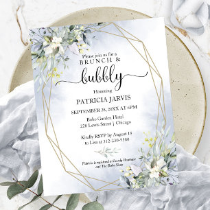 Lámina Invitaciones de boda de brunch y burbujeante presu