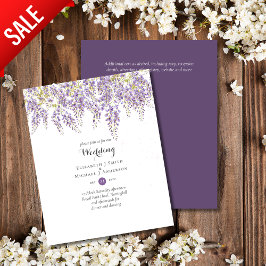 Lámina Invitaciones de Boda de Lavanda con Jardín Floral 