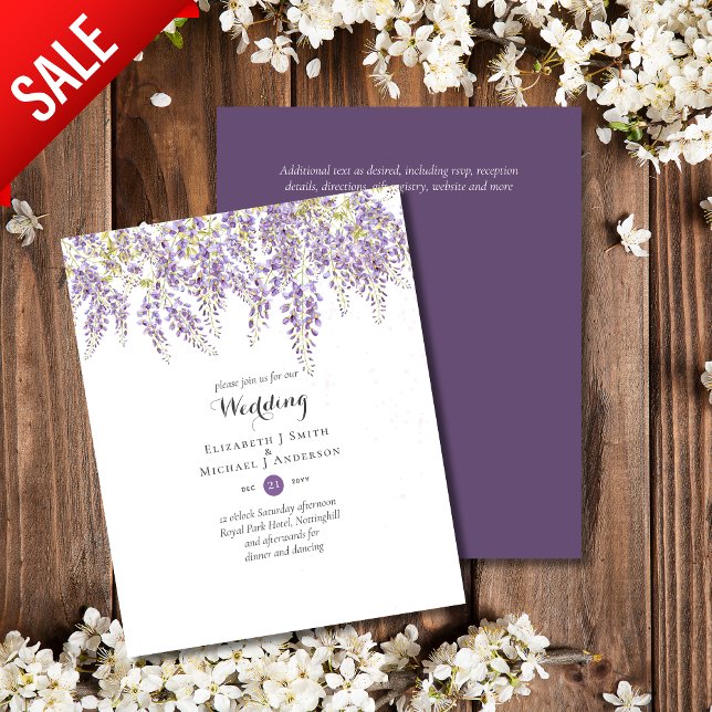 Lámina Invitaciones de Boda de Lavanda con Jardín Floral  (Subido por el creador)