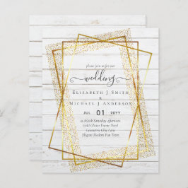 Lámina INVITACIONES DE BODA PRESUPUESTARIA Purpurina Oro 