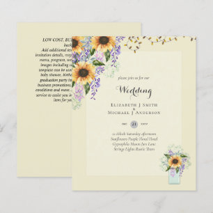 Lámina INVITACIONES DE BODA PRESUPUESTARIA - Sombrillas R