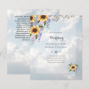 Lámina INVITACIONES DE BODA PRESUPUESTARIA - Sombrillas R