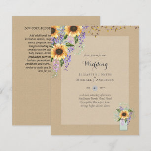 Lámina INVITACIONES DE BODA PRESUPUESTARIA - Sombrillas R
