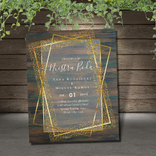 Lámina Invitaciones de Boda, Spanish Wedding GOLD Budget