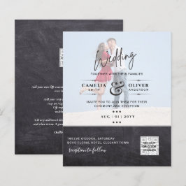 LÁMINA INVITACIONES DE BODAS CON CÓDIGO QR PARA ESCANEO F