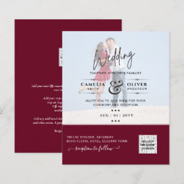 LÁMINA INVITACIONES DE BODAS CON CÓDIGO QR PARA ESCANEO Y