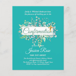 Lámina Invitaciones de confirmación Budge Eucalyptus Gree