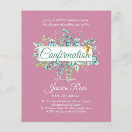 Lámina Invitaciones de confirmación Budge Eucalyptus Gree