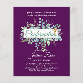 Lámina Invitaciones de confirmación Budge Eucalyptus Gree