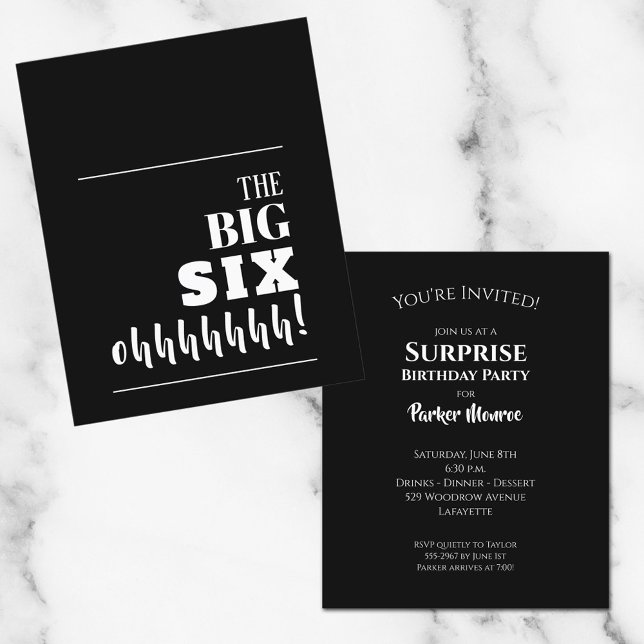 Lámina Invitaciones de cumpleaños 60 blancas y negras de  (Subido por el creador)