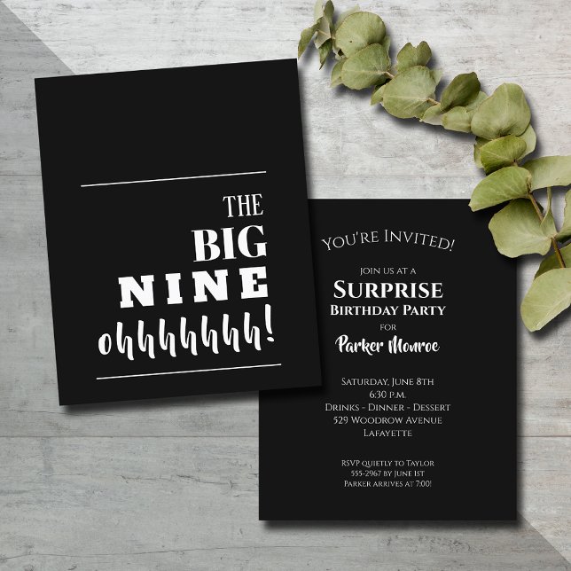 Lámina Invitaciones de cumpleaños 90 blancas y negras de  (Subido por el creador)