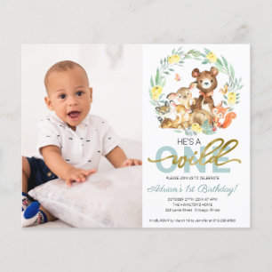 Lámina Invitaciones de cumpleaños salvajes con foto y pre